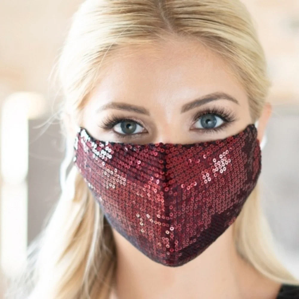 🆕3 Sequin Masks, washable